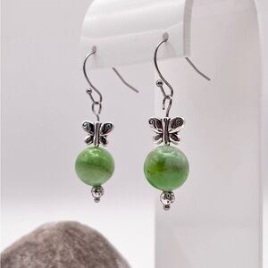 GREEN PERSIAN STONE EARRINGS